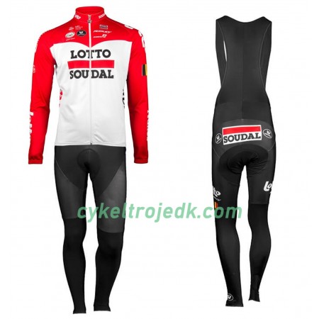 Cykeltøj Langærmet + Bib Cykelbukser 2018 Lotto Soudal N001